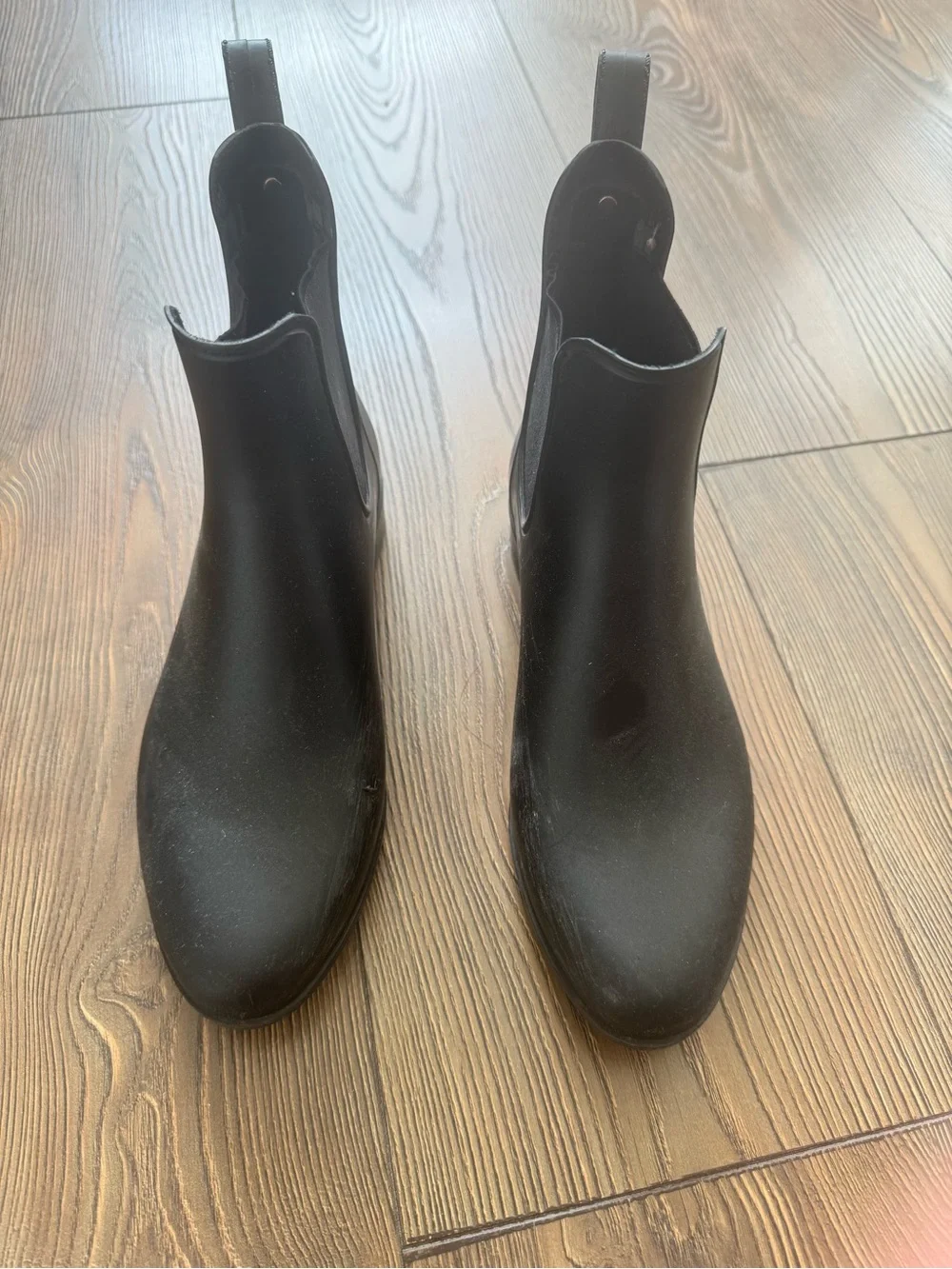 Sam Edelman Black Chelsea Ankle Rain Booties
